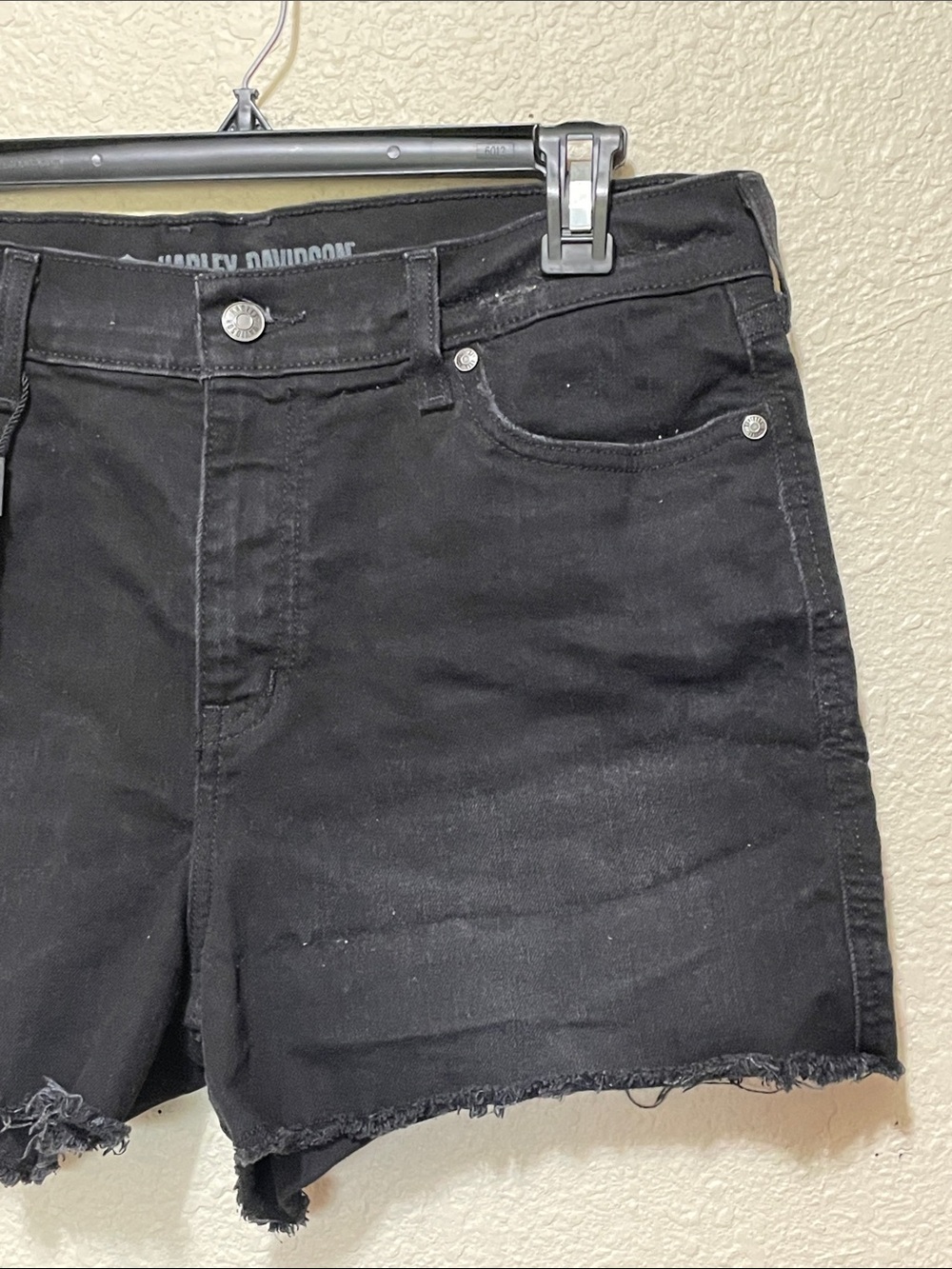 Harley-Davidson Women's Black Hi Rise Shorts. NWOT. Size 31. - Picture 3 of 10